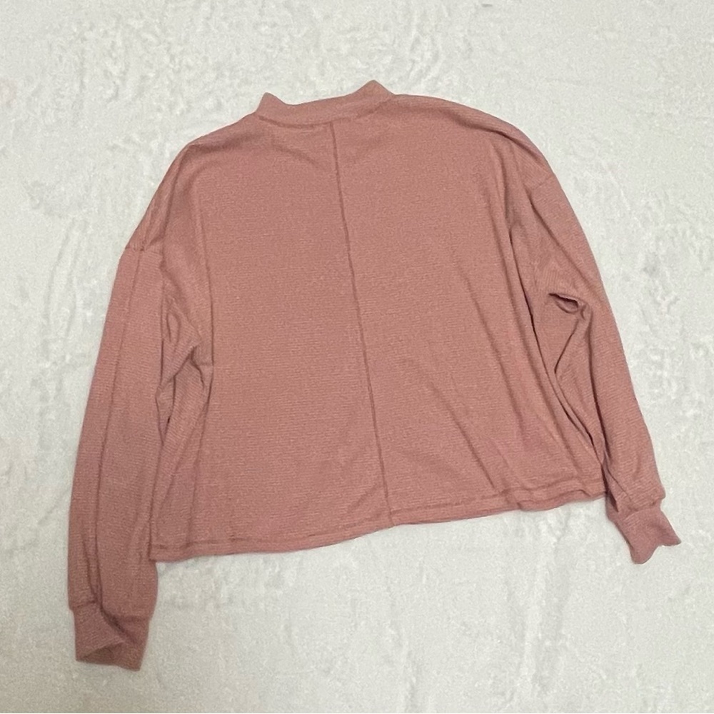 Urban Outfitters Urban Romantics Pullover Striped Cropped Mock Neck Top Sz M